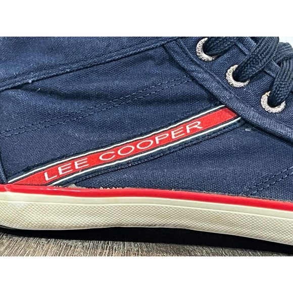 Lee Cooper Originals * UK * M8 / W10 * US 8.5 * Canvas Sneaker * Navy/Red/White - Picture 8 of 15